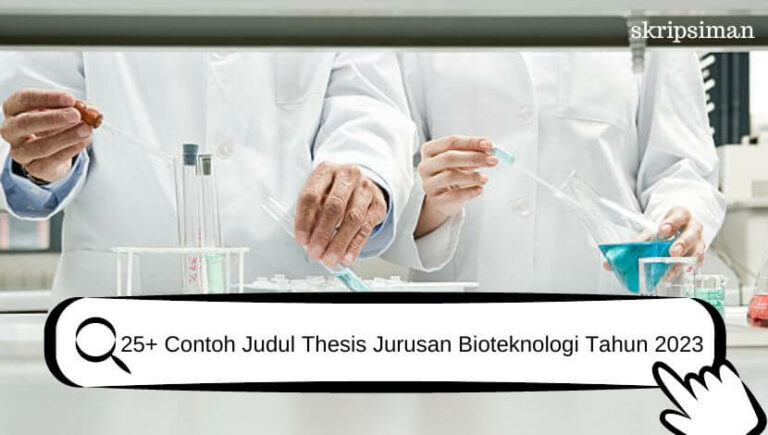 Thesis Jurusan Bioteknologi