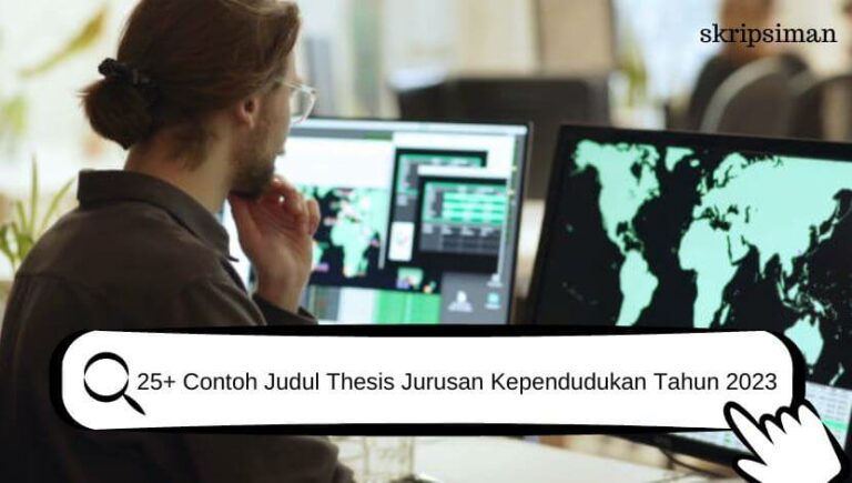 Judul Thesis Jurusan Kependudukan