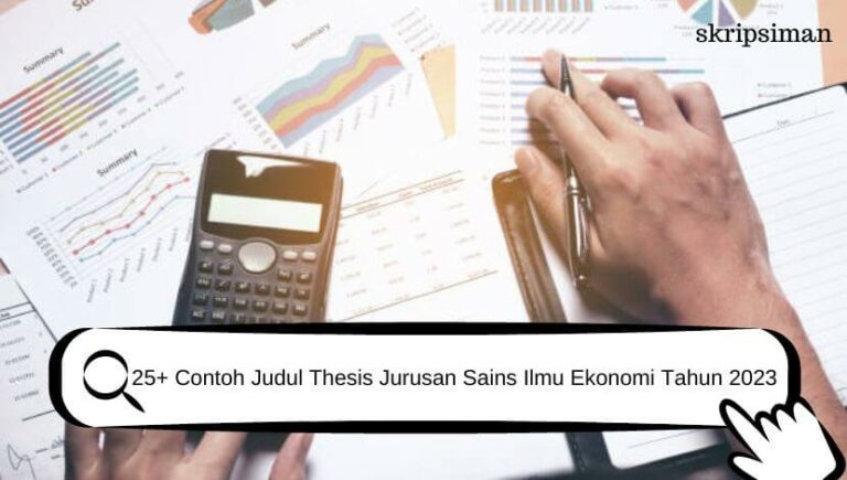 Judul Thesis Jurusan Sains Ilmu Ekonomi