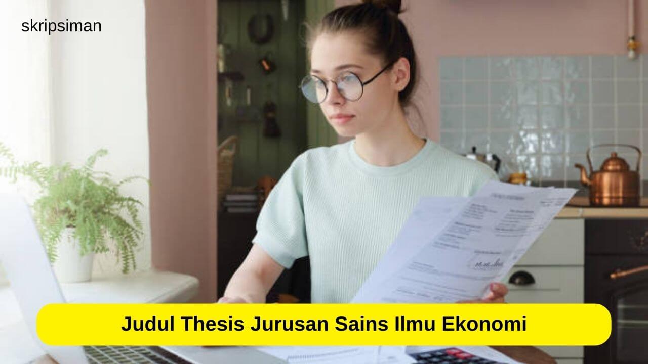 Judul Thesis Jurusan Sains Ilmu Ekonomi