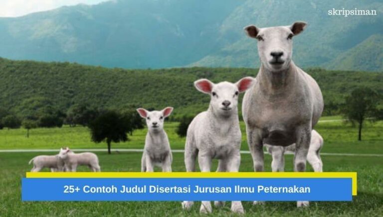 Judul Disertasi Jurusan Ilmu Peternakan