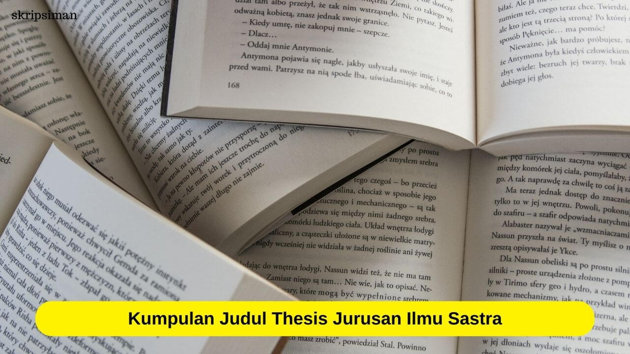 Judul Thesis Jurusan Ilmu Sastra