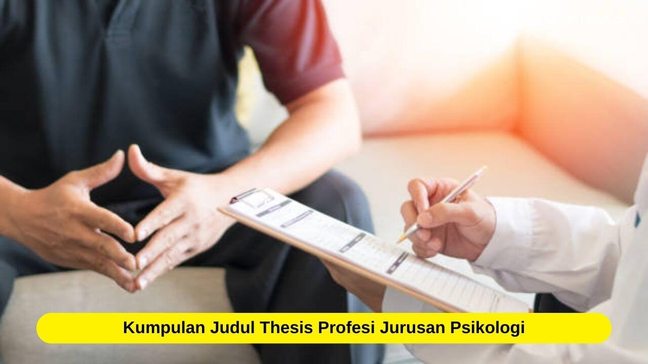 Judul Thesis Profesi Jurusan Psikologi