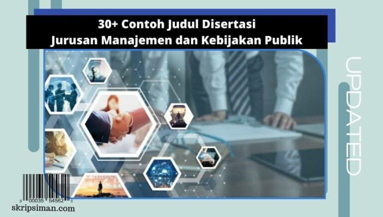 Judul Disertasi Jurusan Manajemen dan Kebijakan Publik