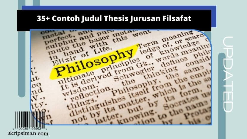 Judul Thesis Jurusan Filsafat