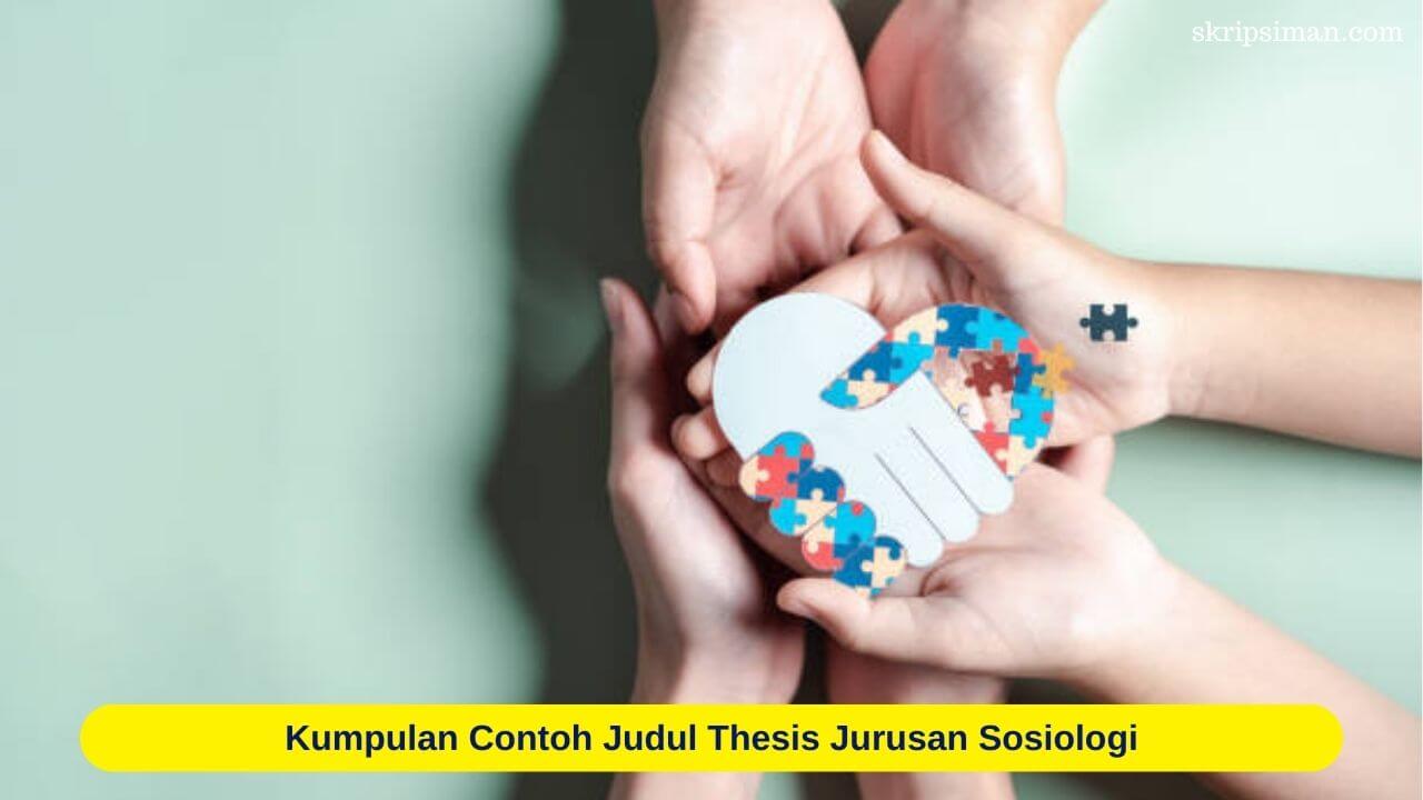 Judul Thesis Jurusan Sosiologi