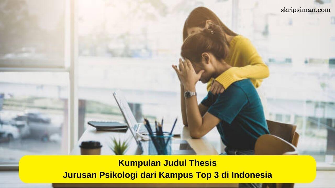 Judul Thesis Jurusan Psikologi