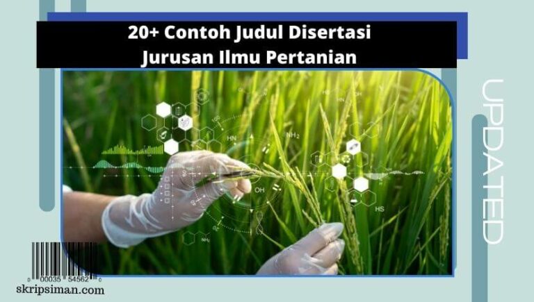 Judul Disertasi Jurusan Ilmu Pertanian