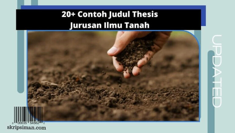 Judul Thesis Jurusan Ilmu Tanah