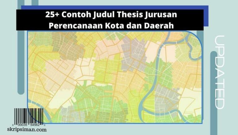 Judul Thesis Jurusan Perencanaan Kota dan Daerah