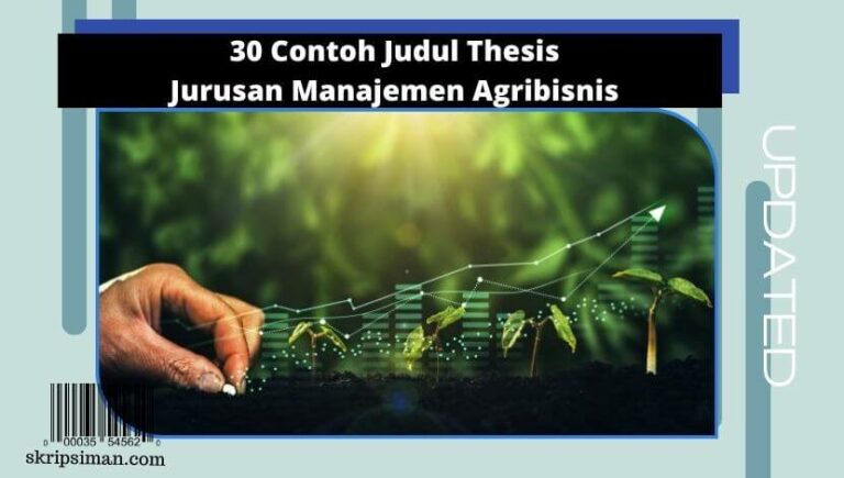 Judul Thesis Jurusan Manajemen Agribisnis