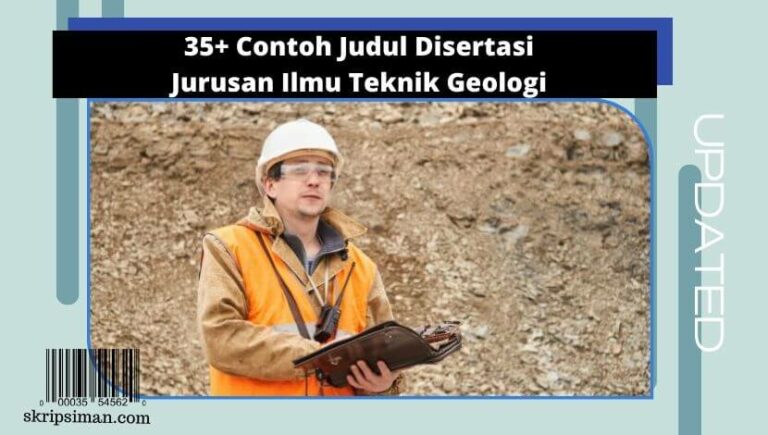 Judul Disertasi Jurusan Ilmu Teknik Geologi